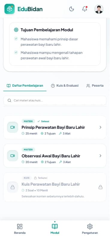 EduBidan - Mobile Learning Experience